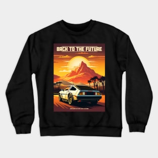 Back to the Future DeLorean poster Crewneck Sweatshirt